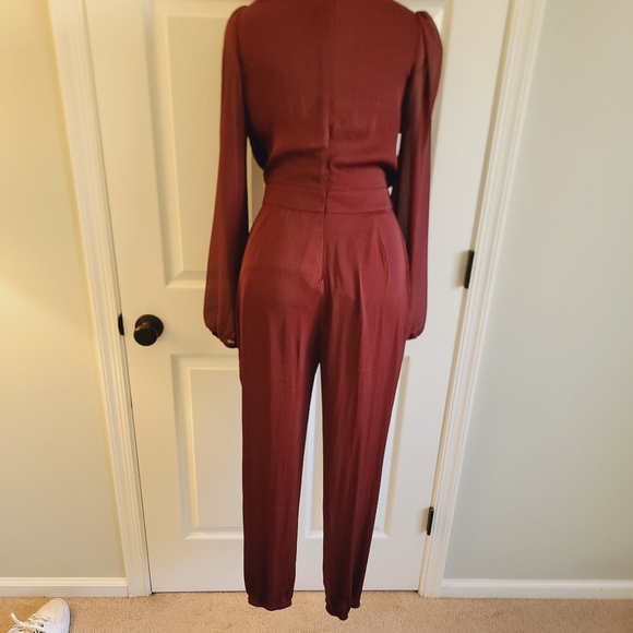 Naked Zebra Elegant Burgundy Jumpsuit S - Picture 8 of 16